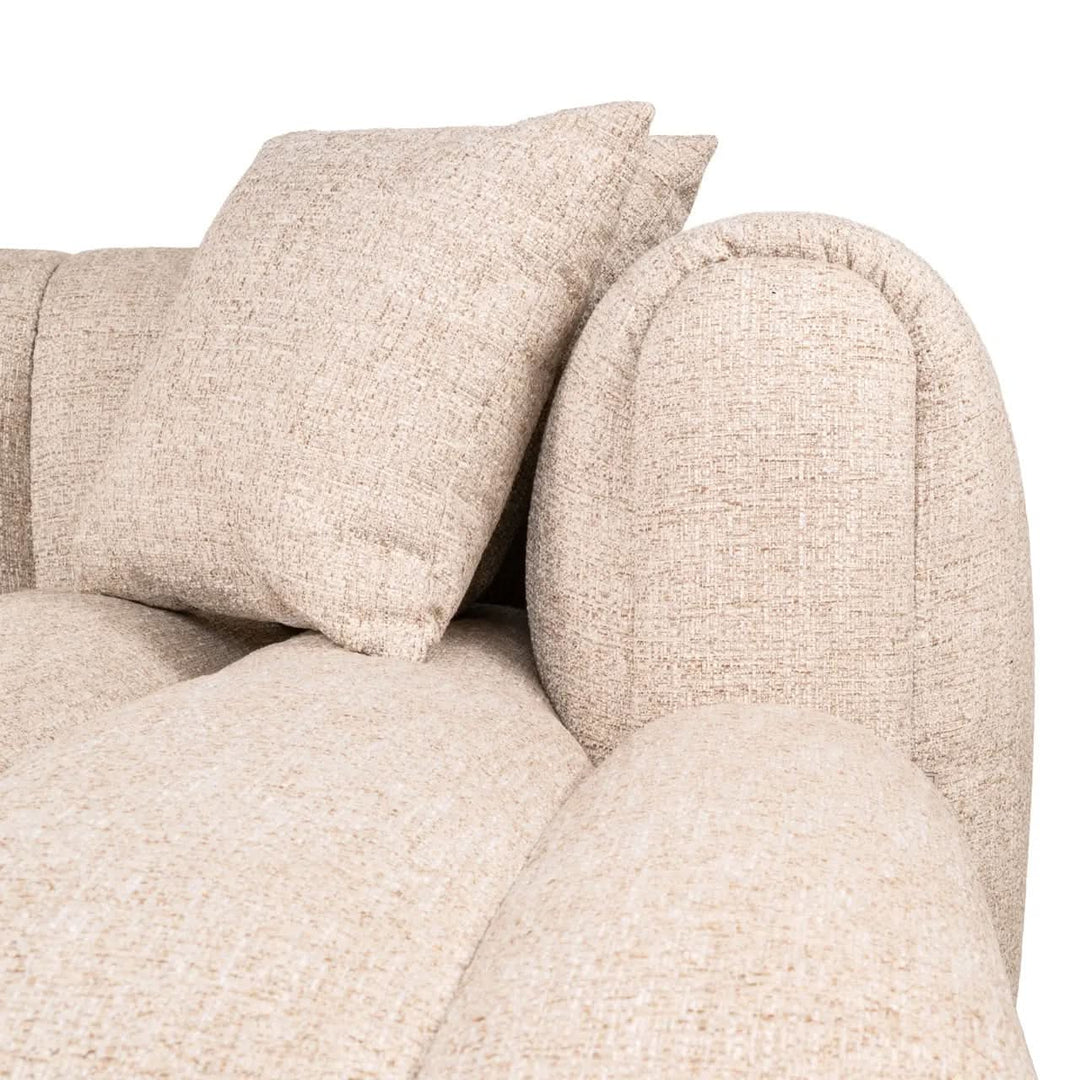 Richmond Interiors Novaro Cream Tweed Lounge Right Sofa