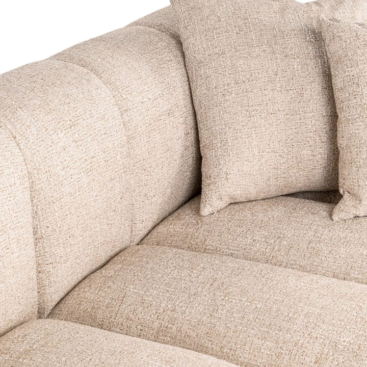 Richmond Interiors Novaro Cream Tweed Lounge Right Sofa