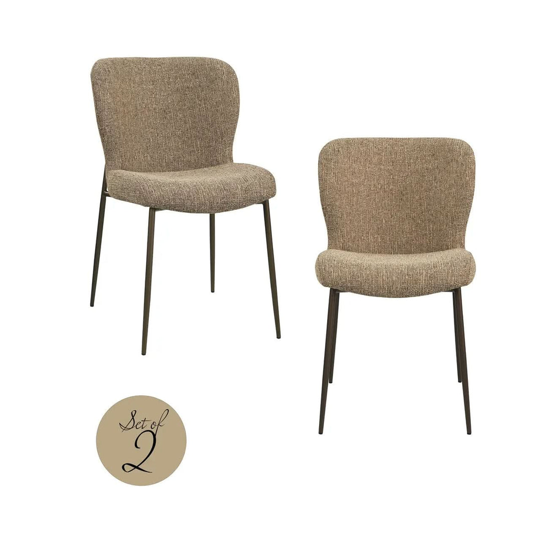 Richmond Interiors Odarby Brown Tweed Dining Chair (Set of 2)