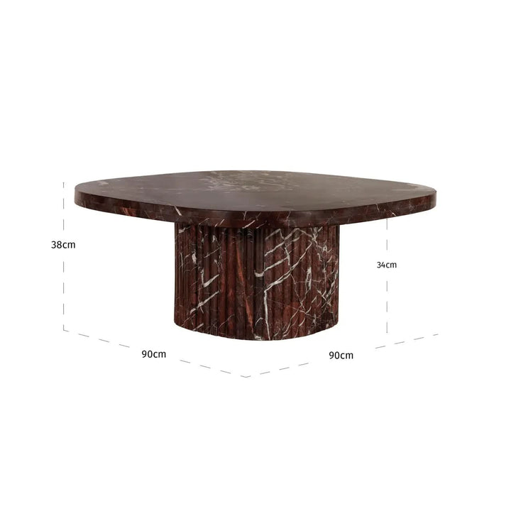 Richmond Interiors Orchid Burgundy Coffee Table