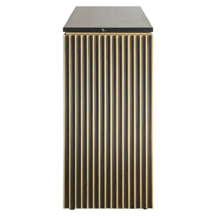 Richmond Interiors Les Arcs Brushed Gold 3 Door Sideboard