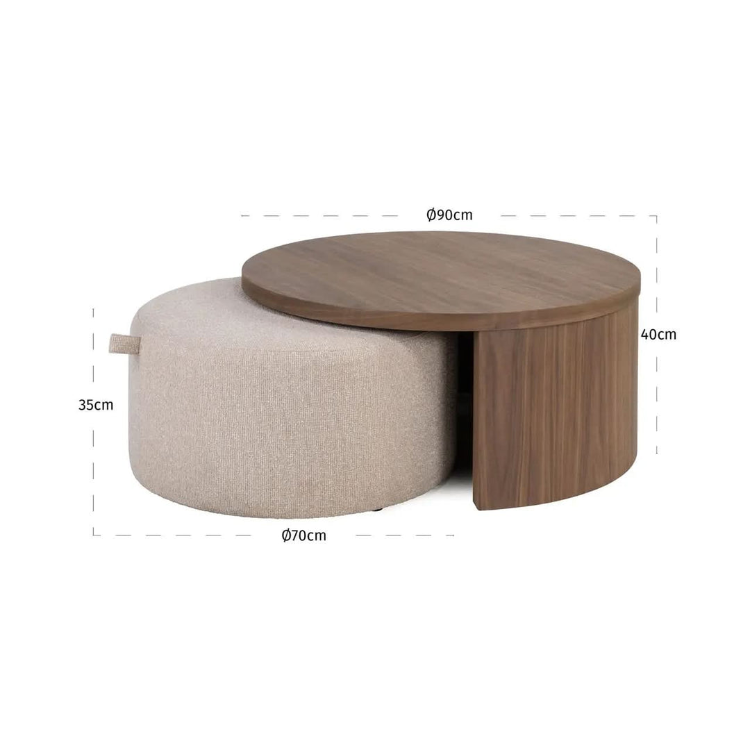 Richmond Interiors Windsor Walnut Coffee table (Set of 2)