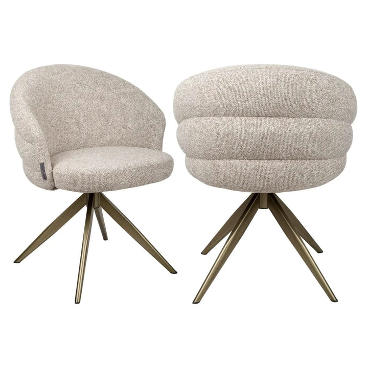 Richmond Interiors Zendaya Cayenne Brown Swivel Dining Chair
