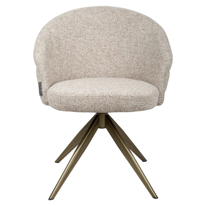 Richmond Interiors Zendaya Cayenne Brown Swivel Dining Chair