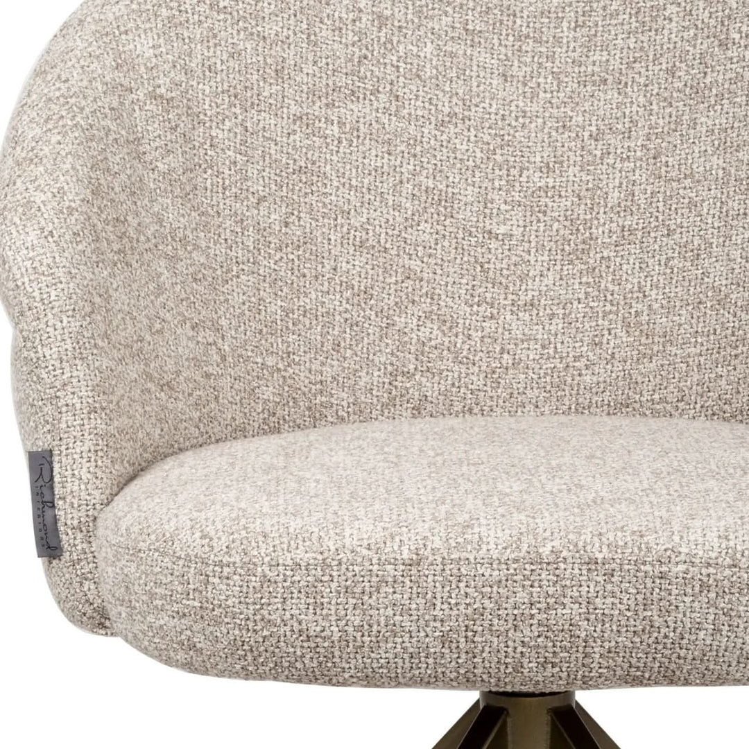 Richmond Interiors Zendaya Cayenne Brown Swivel Dining Chair
