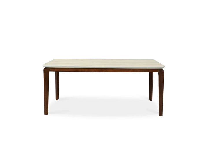 Ronda 180cm Italian Walnut & Travertine Ceramic Marble Dining Table
