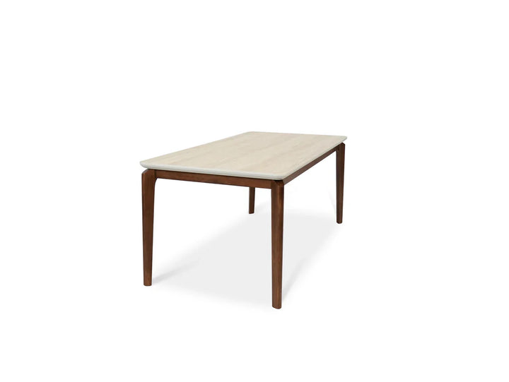 Ronda 180cm Italian Walnut & Travertine Ceramic Marble Dining Table
