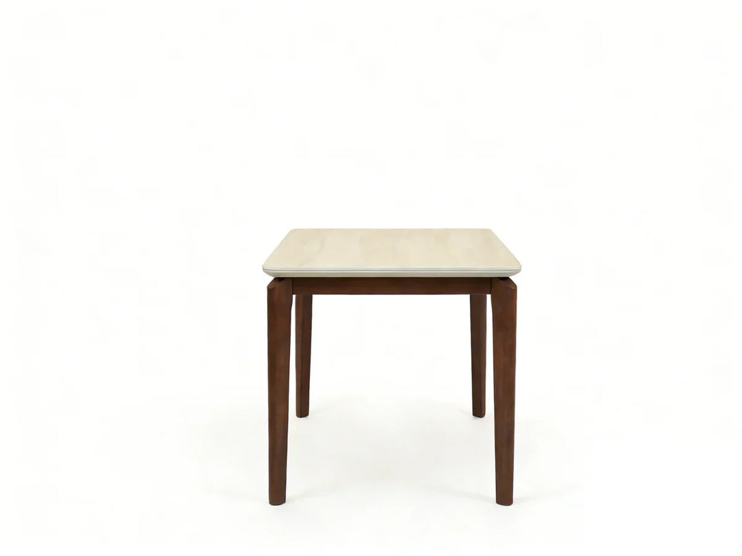 Ronda 120cm Italian Walnut & Travertine Ceramic Marble Dining Table