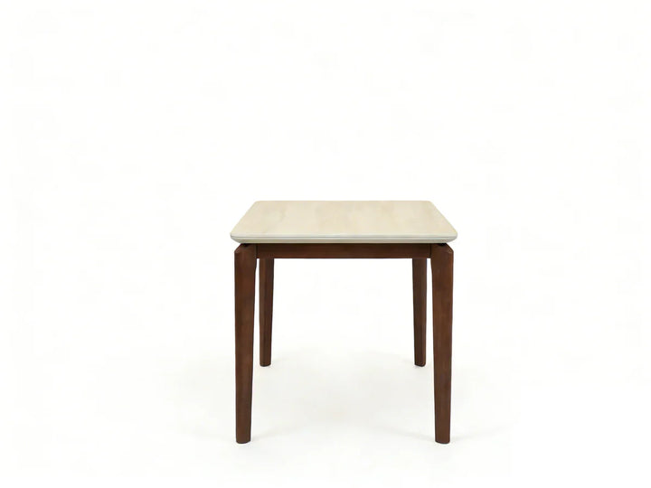 Ronda 120cm Italian Walnut & Travertine Ceramic Marble Dining Table