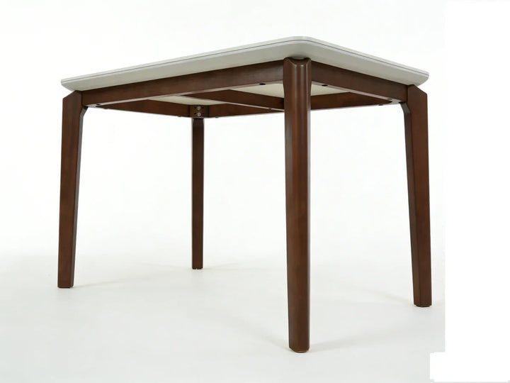 Ronda 120cm Italian Walnut & Travertine Ceramic Marble Dining Table