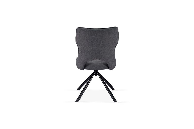 Fairmont 360 Swivel Fabric Dining Chairs - Pairs - 2 Colours