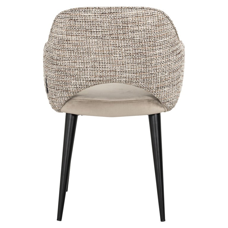 Richmond Interiors Giovanna Trendy Taupe Khaki Velvet Dining Chair