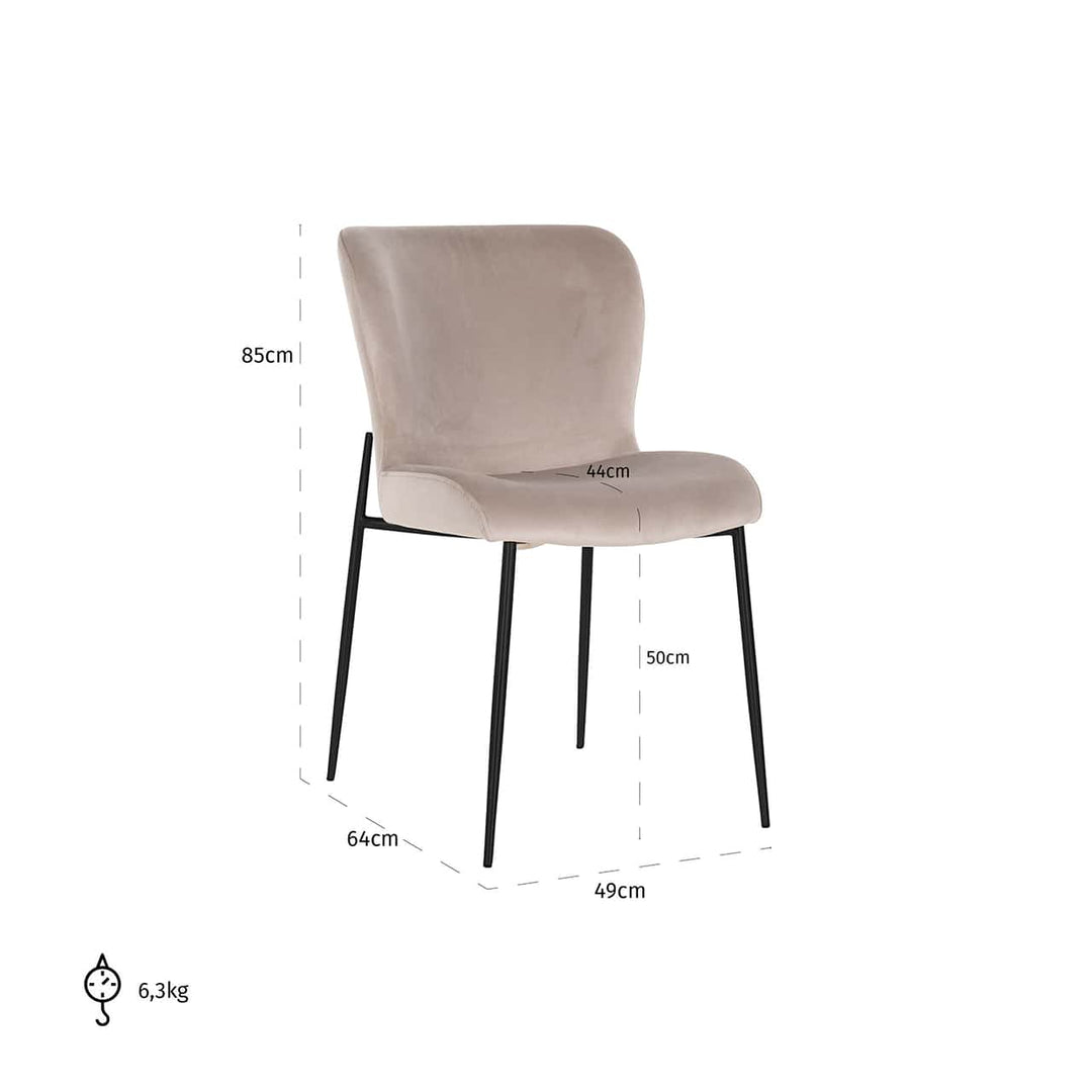 Richmond Interiors Darby Taupe Khaki Chenille Dining Chair