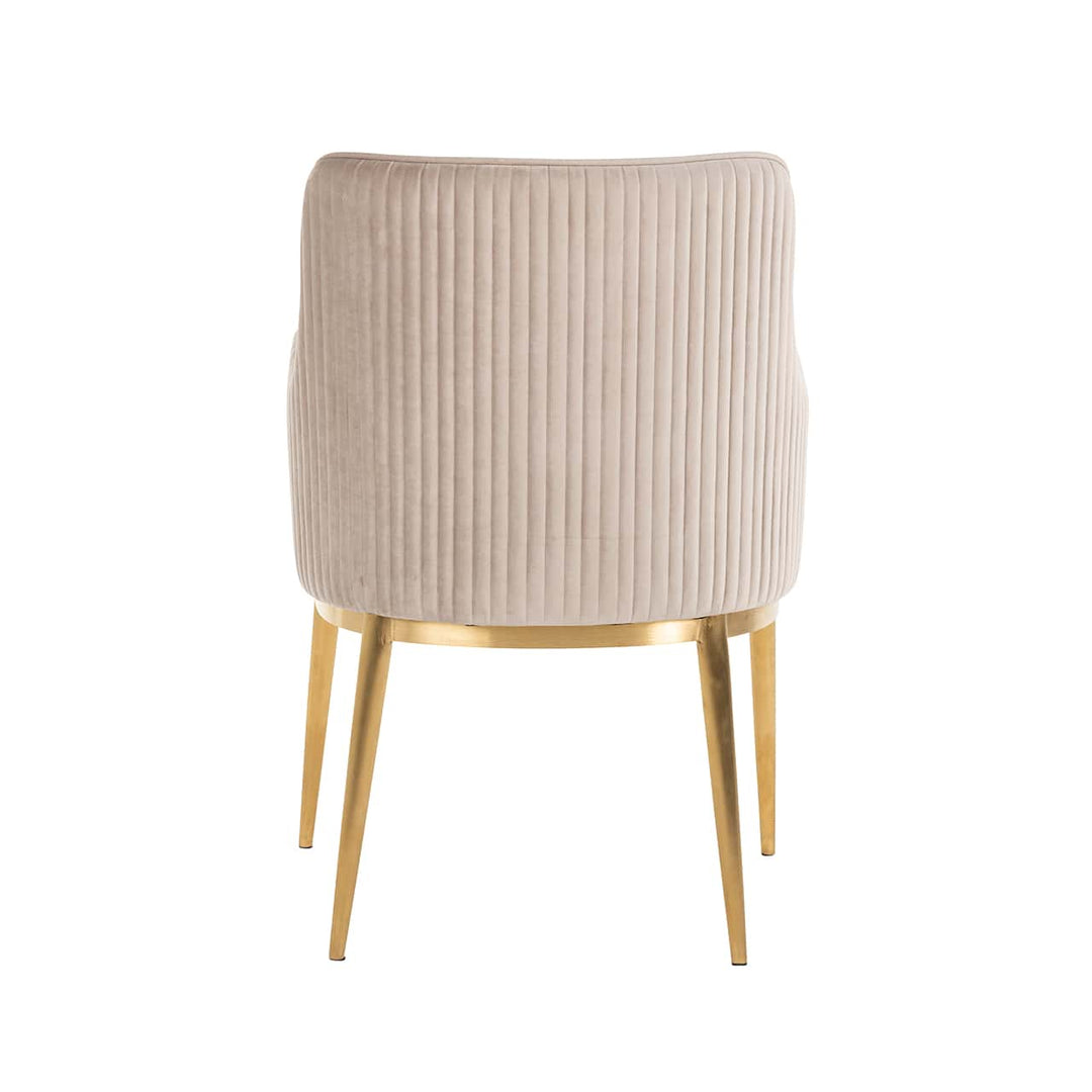 Richmond Interiors Breeze Taupe Khaki Velvet Brushed Gold Bucket Chair