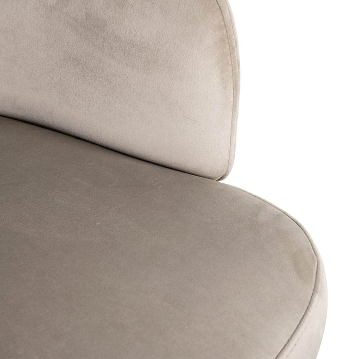 Richmond Interiors Amphara Taupe Khaki Velvet Bucket Chair
