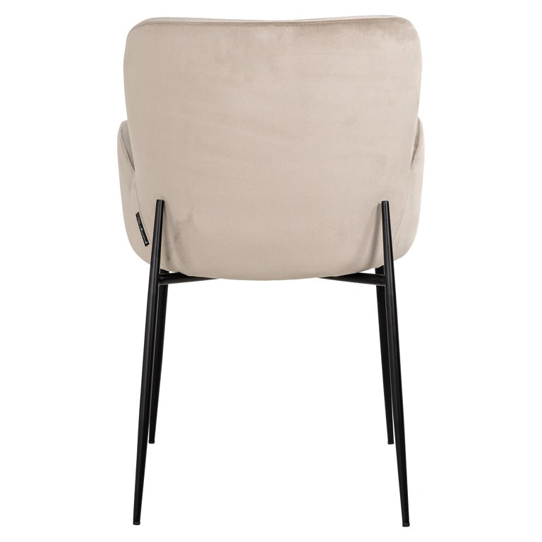 Richmond Interiors Amber Taupe Khaki Velvet Dining Chair