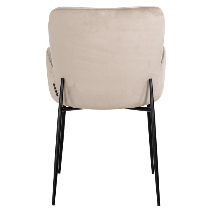 Richmond Interiors Amber Taupe Khaki Velvet Dining Chair