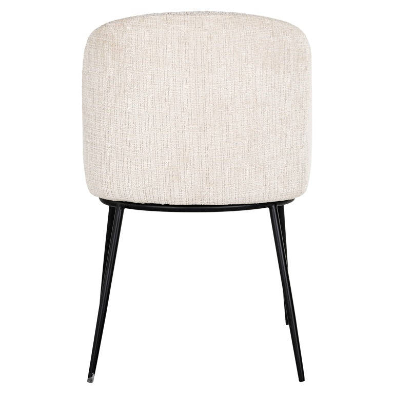 Richmond Interiors Elvi Cream Chenille Dining Chair