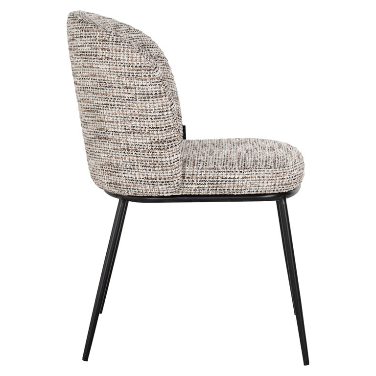 Richmond Interiors Elvi Mixed Taupe Fabric Dining Chair
