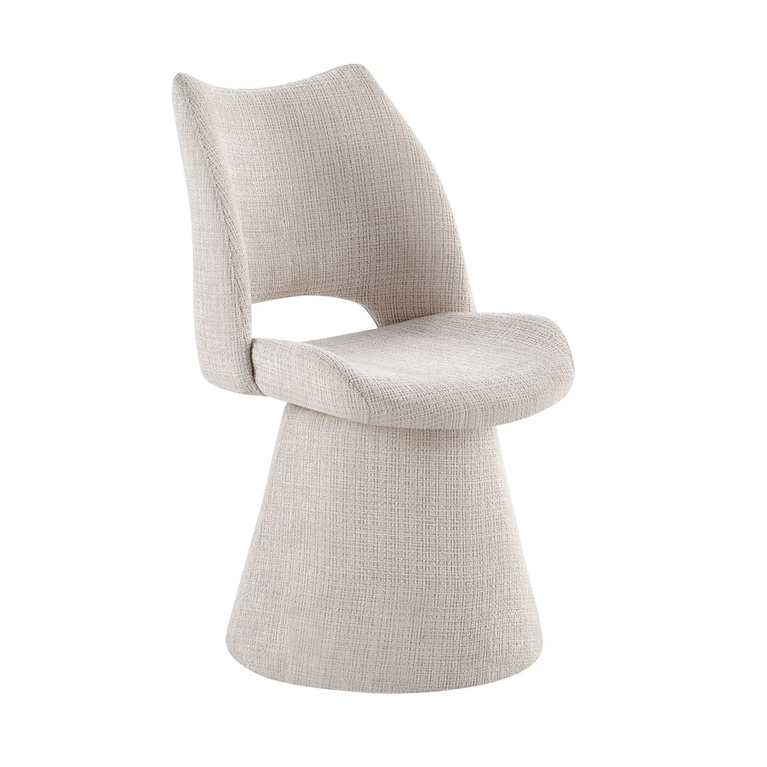 Monaco Pandora Beige 160-240cm Extending Ceramic Marble Dining Table With Beige Velvet 360 Swivel Chairs
