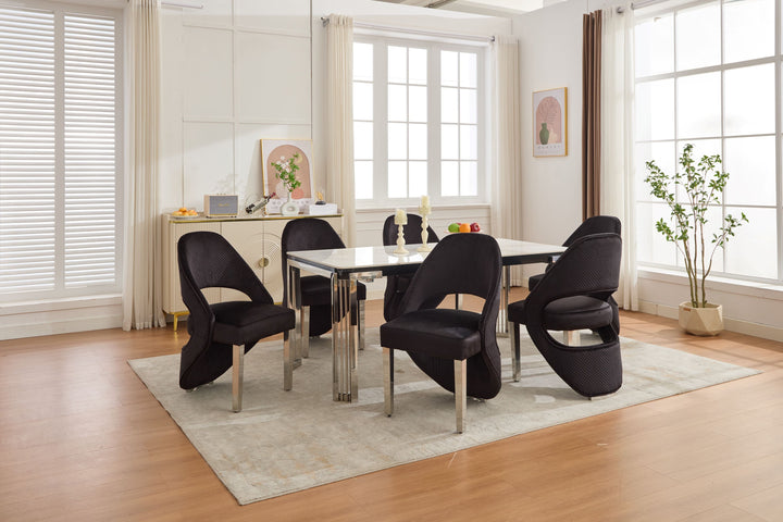 Sorrento 180cm Chrome Dining Table Only