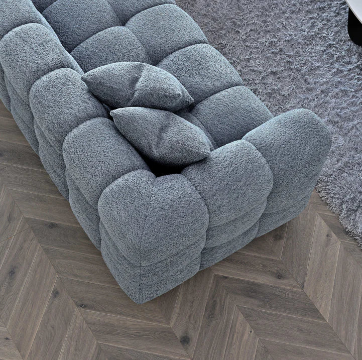 The Bubble Iron Boucle Fabric Left Hand Corner Tribeca Sofa