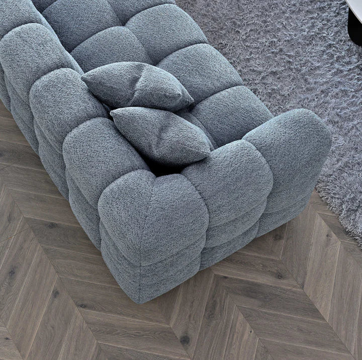 The Bubble Iron Boucle Fabric Left Hand Corner Tribeca Sofa