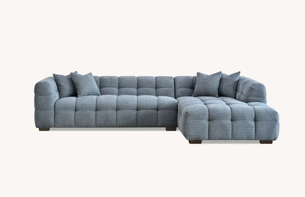The Bubble Iron Boucle Fabric Right Hand Corner Tribeca Sofa