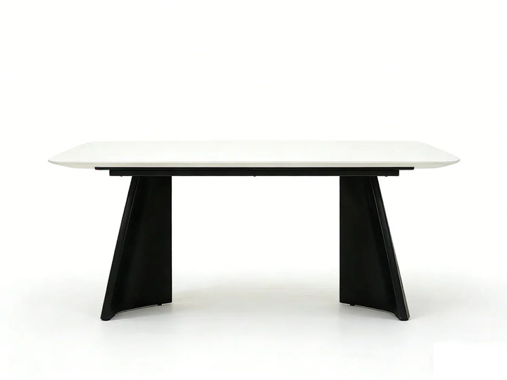 Silvia 180cm Black & Grey Ceramic Marble Dining Table