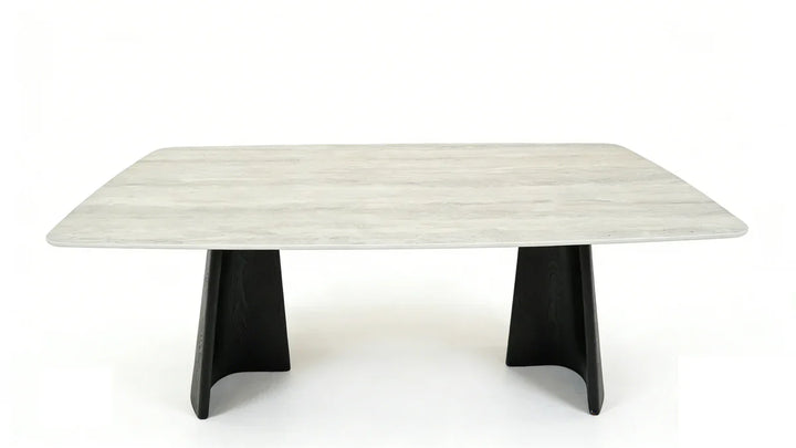 Silvia 180cm Black & Grey Ceramic Marble Dining Table