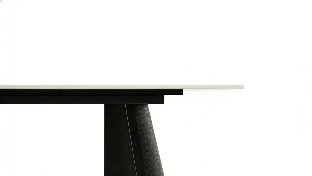 Silvia 180cm Black & Grey Ceramic Marble Dining Table