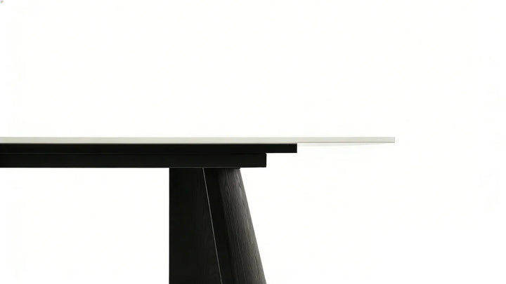 Silvia 180cm Black & Grey Ceramic Marble Dining Table