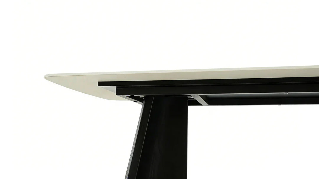Silvia 180cm Black & Grey Ceramic Marble Dining Table