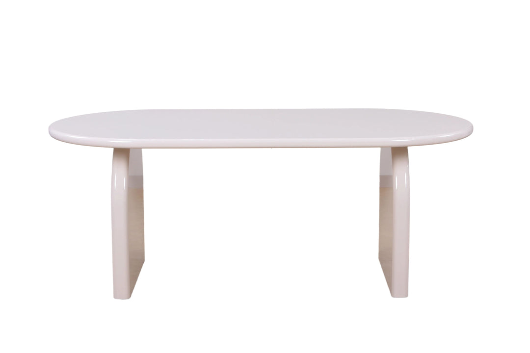 Solana 200cm Mink & Taupe Gloss Ceramic Marble Dining Table