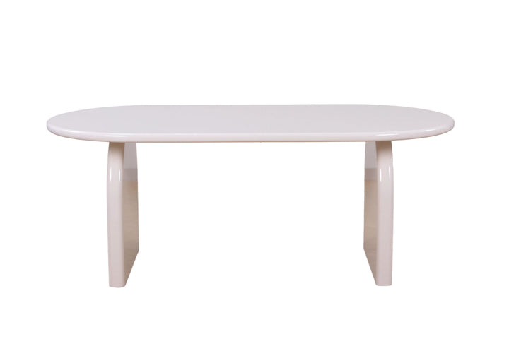 Solana 200cm Mink & Taupe Gloss Ceramic Marble Dining Table