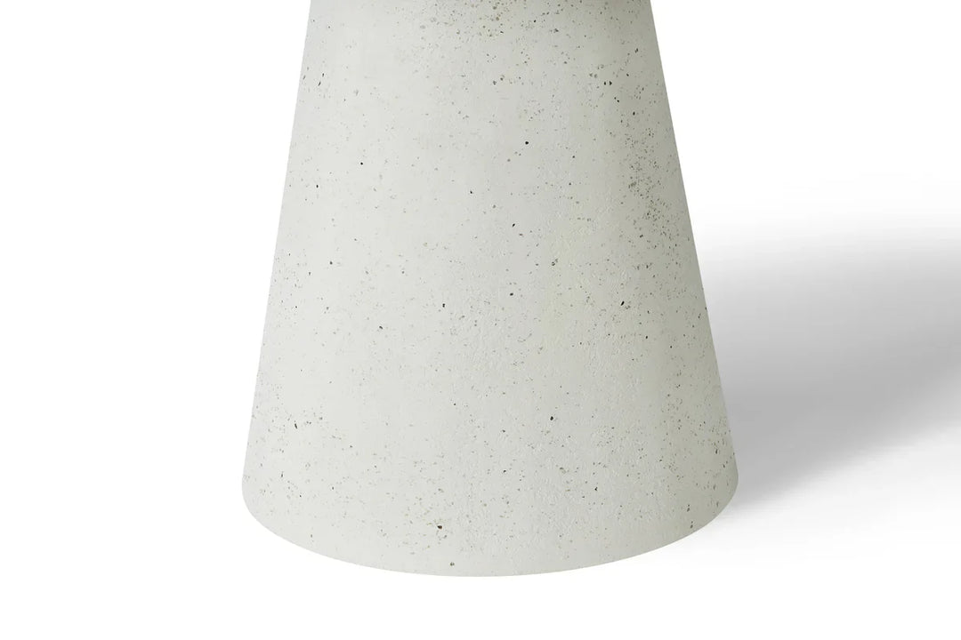 Stratos 120cm Round Ivory & Travertine Ceramic Marble Dining Table