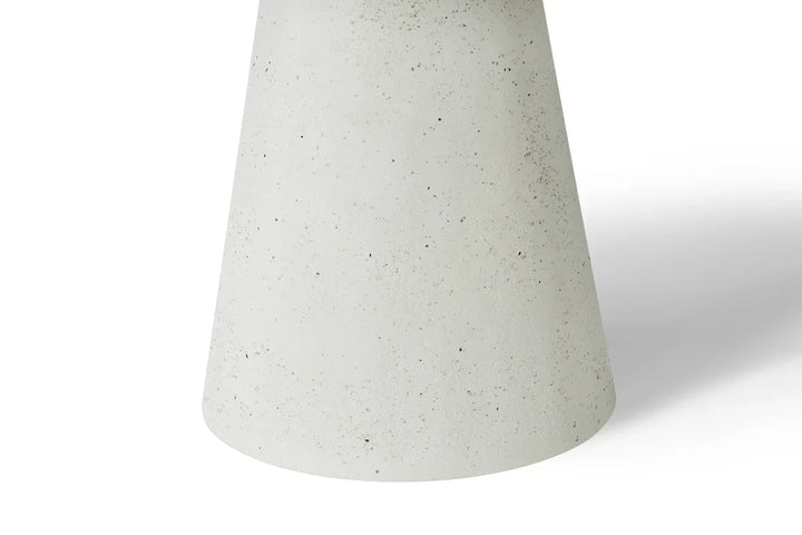 Stratos 120cm Round Ivory & Travertine Ceramic Marble Dining Table