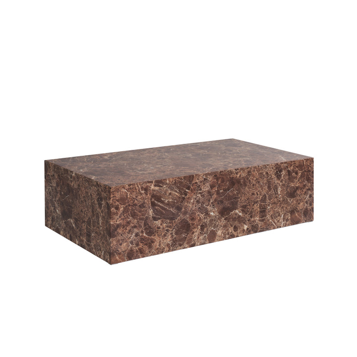 Rosso Brown Emperador Marble Coffee Table