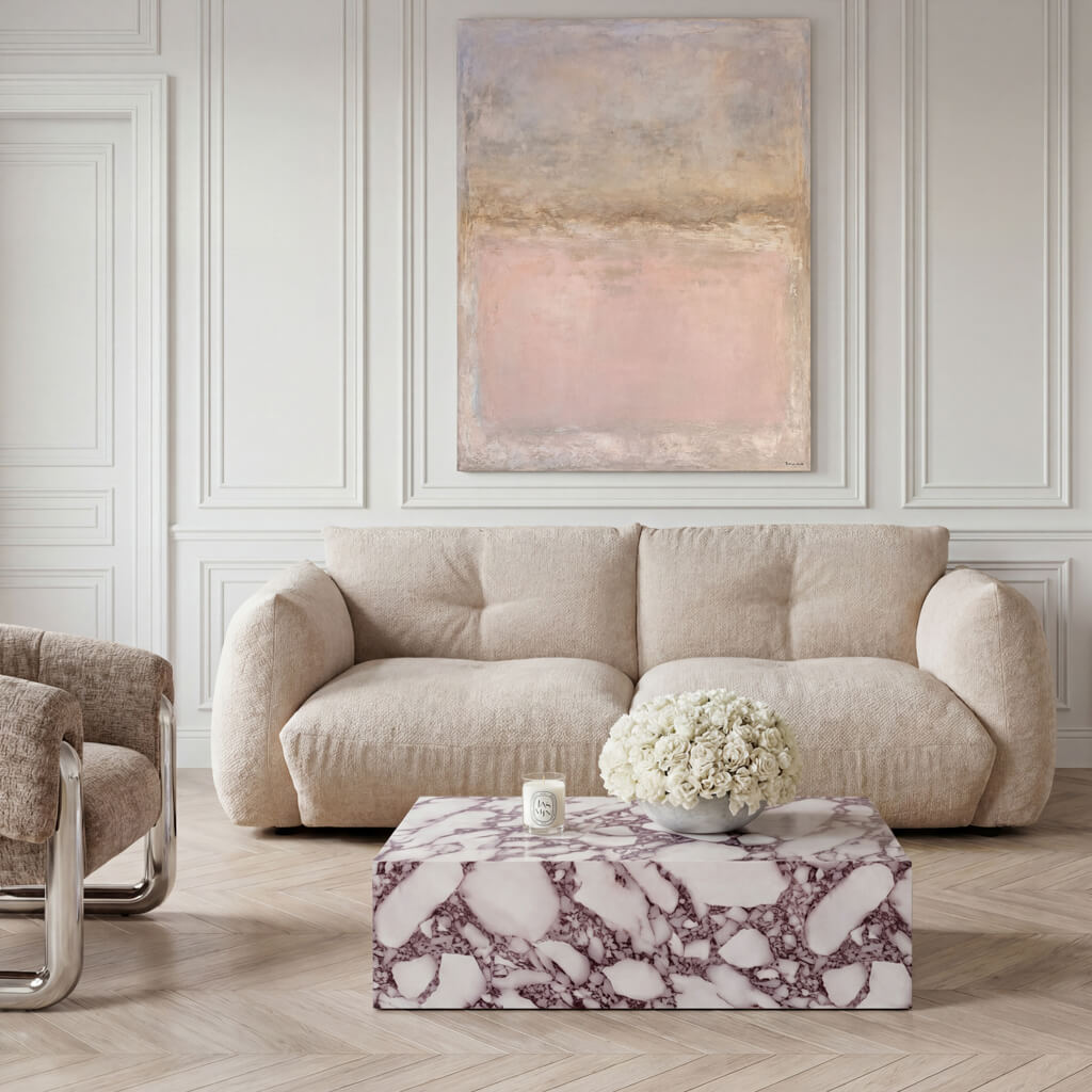 Rosso Calacatta Viola Marble Coffee Table