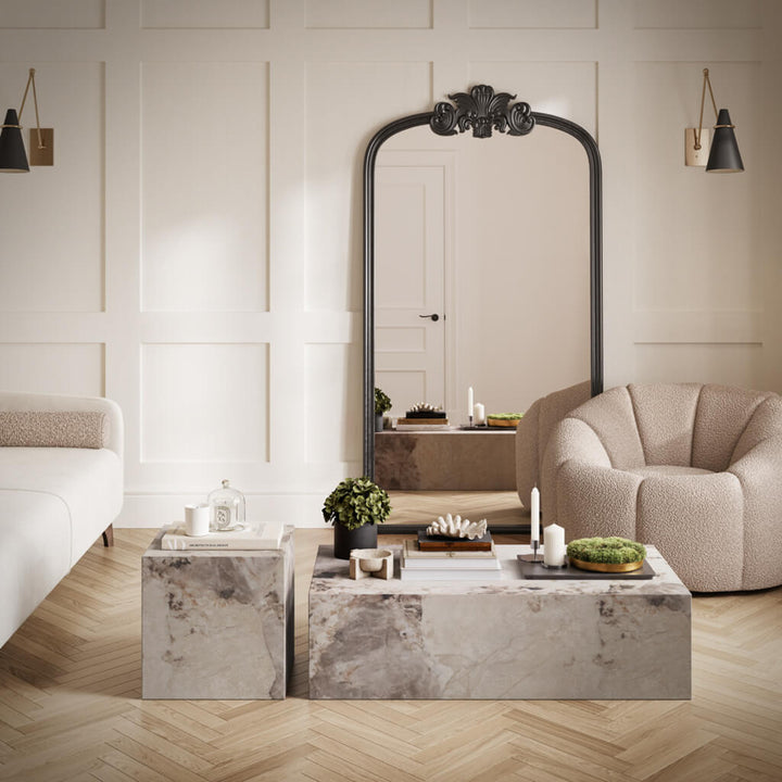 Rosso Pandora Marble Coffee Table