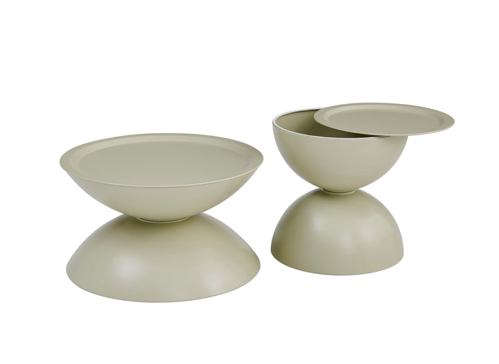Casdira Matt Mink Set of 2 Nest Of Tables