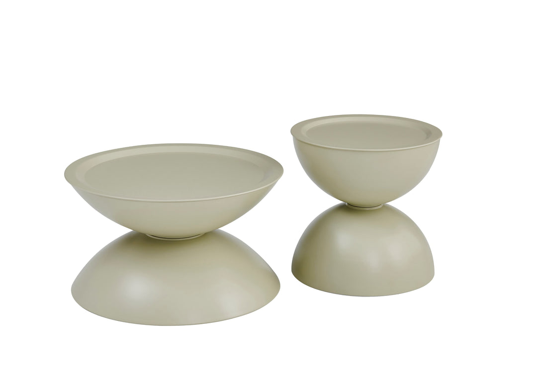 Casdira Matt Mink Set of 2 Nest Of Tables