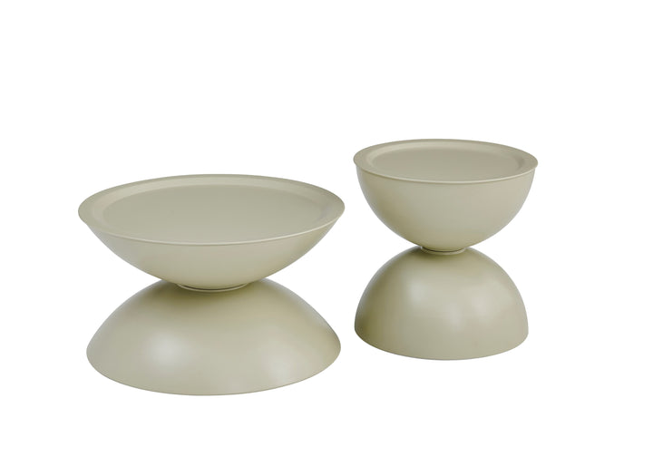 Casdira Matt Mink Set of 2 Nest Of Tables