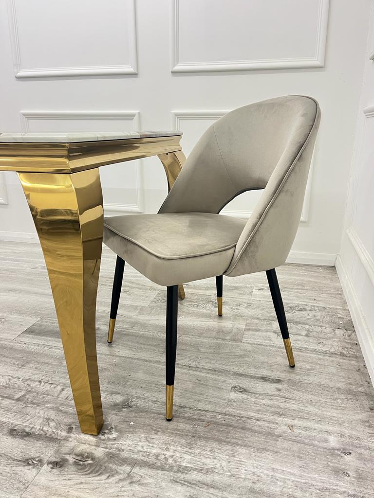 Astra Premium Plush Velvet Fabric Dining Chair In 3 Colours