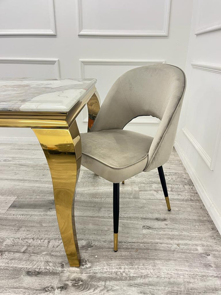 Astra Premium Plush Velvet Fabric Dining Chair In 3 Colours