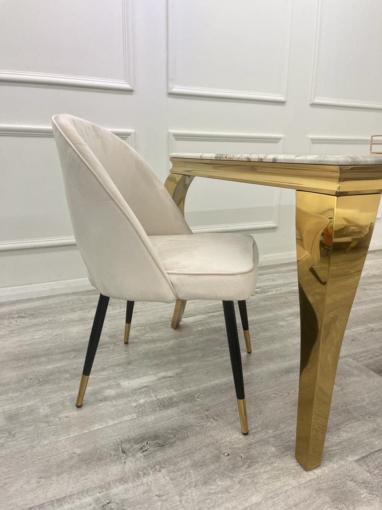 Astra Premium Plush Velvet Fabric Dining Chair In 3 Colours