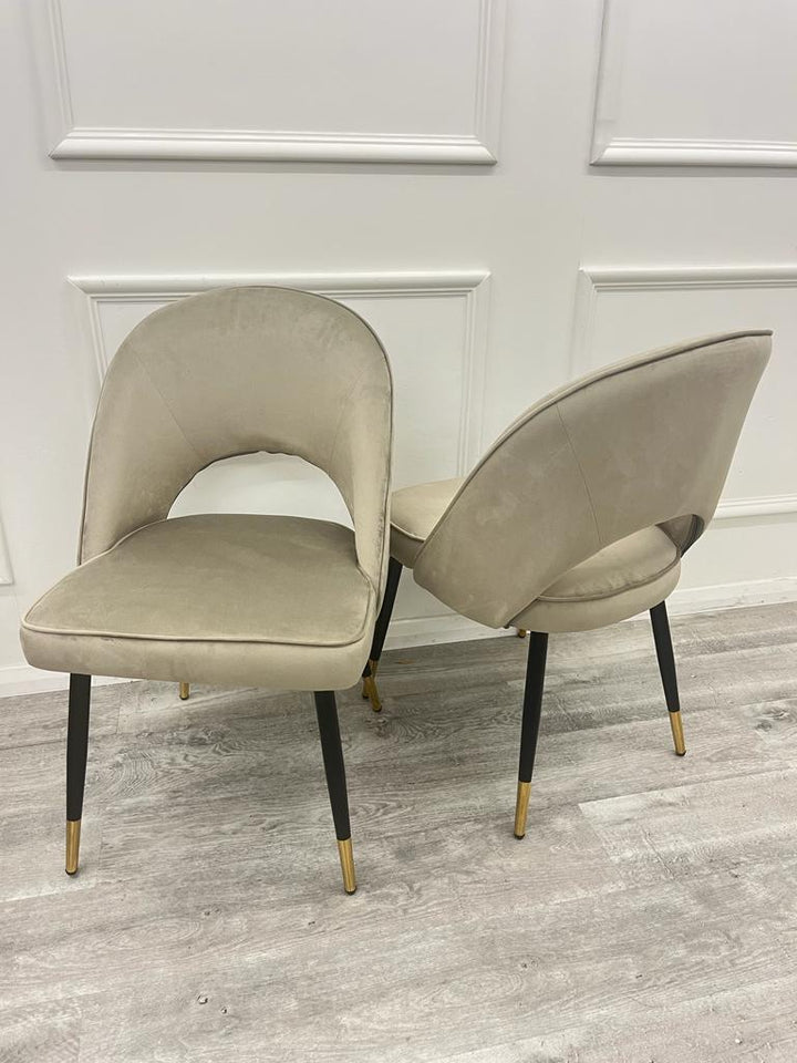 Astra Premium Plush Velvet Fabric Dining Chair In 3 Colours