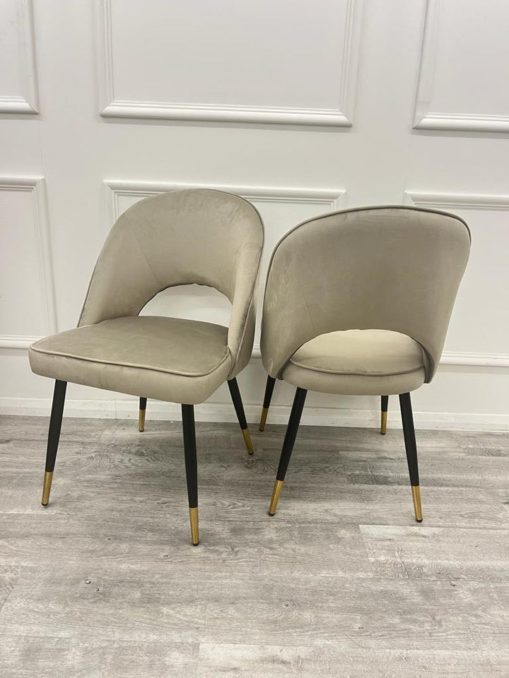 Astra Premium Plush Velvet Fabric Dining Chair In 3 Colours