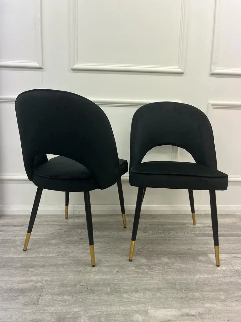 Astra Premium Plush Velvet Fabric Dining Chair In 3 Colours