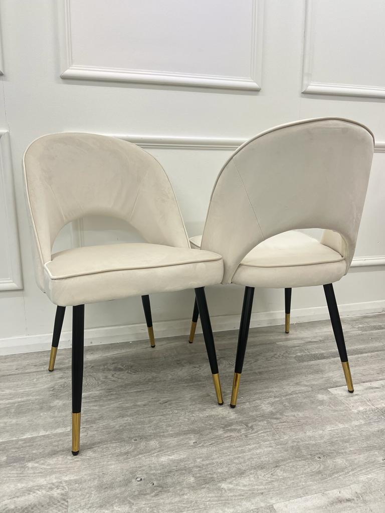 Astra Premium Plush Velvet Fabric Dining Chair In 3 Colours